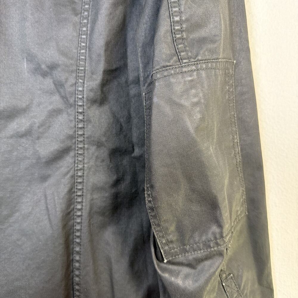 J. Crew Womens Utility Jacket Barbour Waxed Small Washed Aged Black urban rugged - Picture 8 of 14